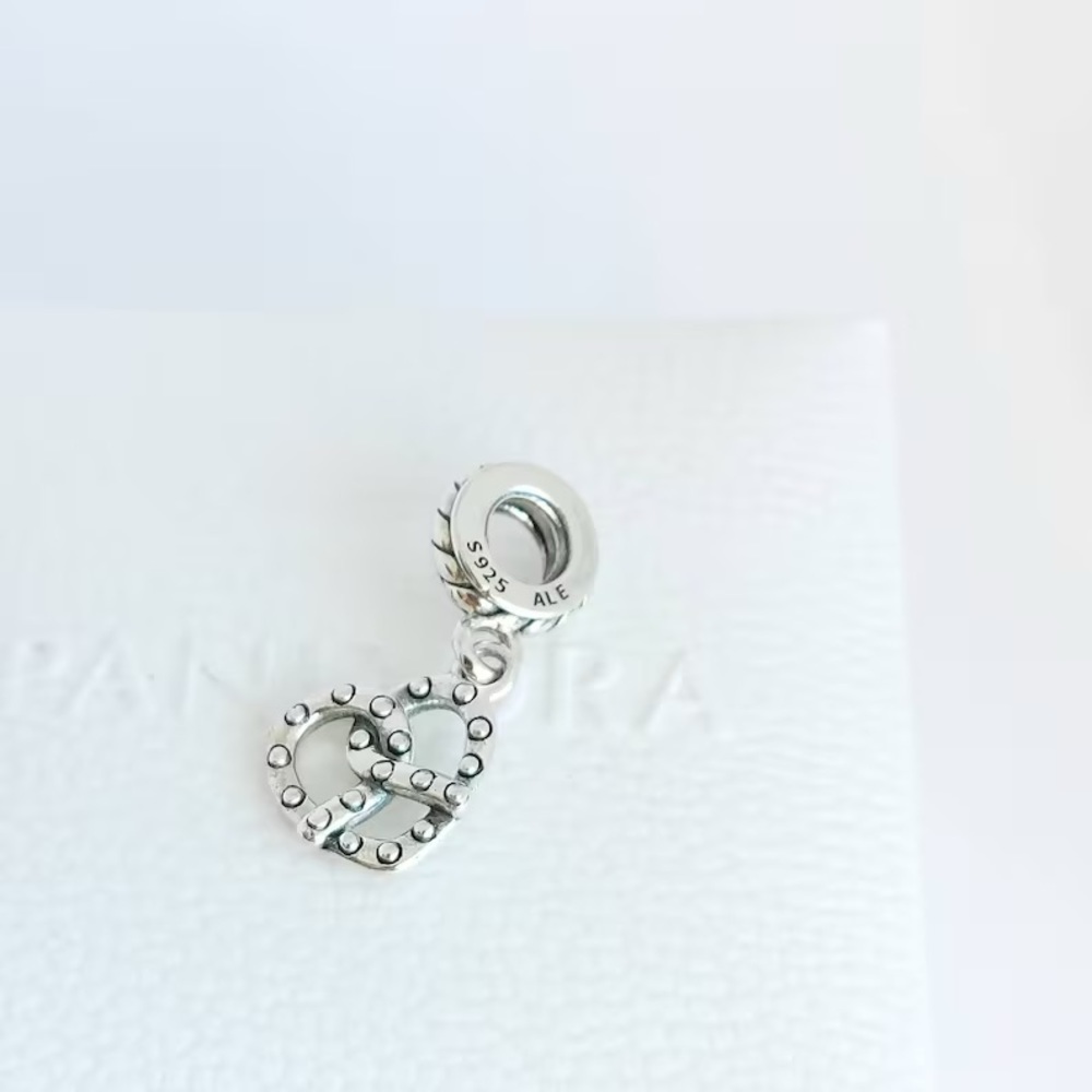 Pandora Pretzel Charm Berlin Germany Love Travel Silver #10
